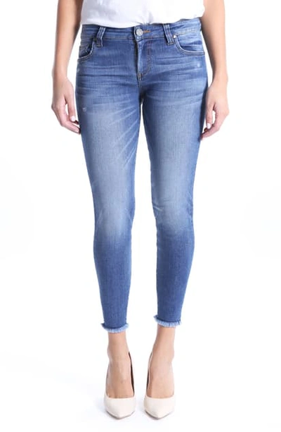 Kut From The Kloth Connie Fray Hem Ankle Skinny Jeans In Guileless
