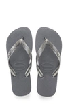 Havaianas Top Tiras Flip Flop In Steel Grey