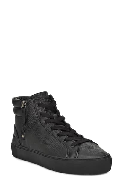 Ugg Olli High Top Sneaker In Black Leather | ModeSens