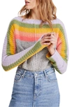 Free People See The Rainbow Sweater In Grey