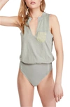 Free People In Your Pocket Bodysuit In Green