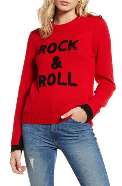 Zadig & Voltaire Delly Rock & Roll Cashmere Sweater In Passion