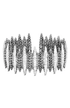 John Hardy Classic Chain Hammered Spear Large Flex Cuff In Silver