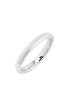 TOM WOOD SLIM POLISHED CLASSIC STERLING SILVER BAND,R74ZM NA 01 S925