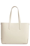 BURBERRY EMBOSSED MONOGRAM LEATHER TOTE,8019626