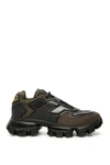 Prada Cloudbust Thunder Knitted Trainers In Militare Nero (green)