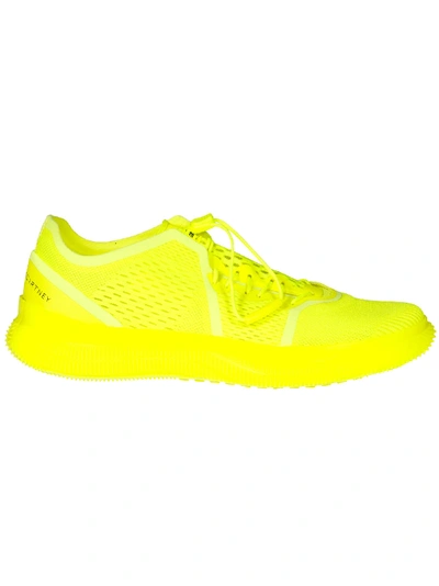 Adidas By Stella Mccartney Pureboost Trainer Sneakers In Solar Yellow & Cream White