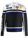 VERSACE LOGO PATCH MOTORCYCLE JACKET