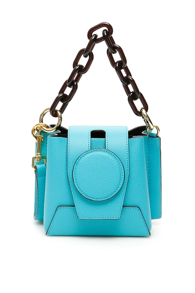 Yuzefi Daria Leather Bucket Bag In Blue