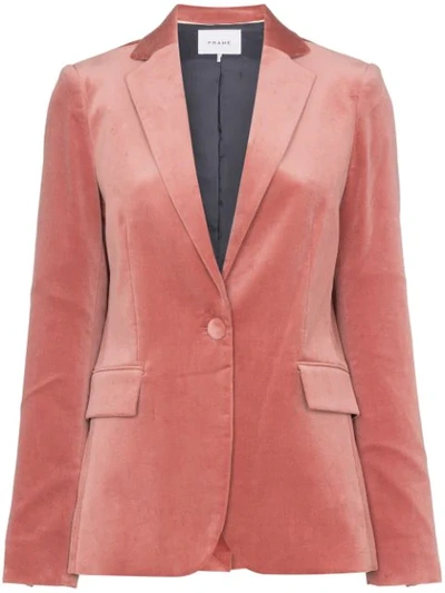 Frame Single-breasted Blazer Jacket - 粉色 In Pastel Pink