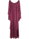 Voz Cascade Dress - Purple