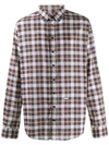 DSQUARED2 DROPPED MILITARY CHECKED SHIRT