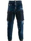 DSQUARED2 DSQUARED2 CROPPED TAPERED JEANS - 蓝色