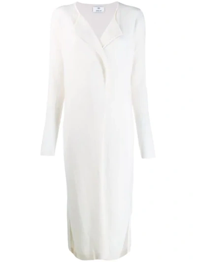 Allude Open-front Cardigan In White