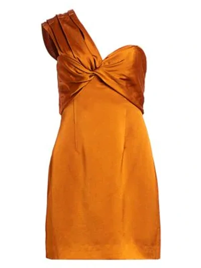 Amur Misha One-shoulder Dress In Amber