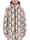 Fendi Geometric Pattern Padded Jacket In Multicolor