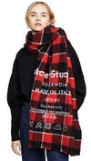 ACNE STUDIOS CASSIAR CHECK SCARF