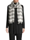EILEEN FISHER Wool Organic Cotton Check Scarf