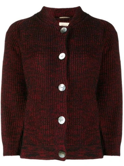 Bellerose Chunky Knit Cardigan In Red