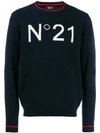 N°21 LOGO INTARSIA JUMPER