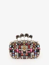 ALEXANDER MCQUEEN JEWELLED EMBROIDERY FOUR RING BOX CLUTCH