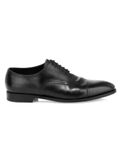 John Lobb Loe Lace-up Derby Shoes In Black Muse