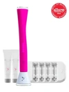Dermaflash Luxe Dermaplanig Device 7-piece Set In Hot Pink
