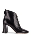 MIU MIU LACE UP LEATHER ANKLE BOOTS,MIUF-WZ29