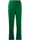 P.a.r.o.s.h Flared Tailored Trousers In Green