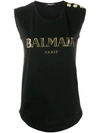 Balmain Black Logo T-shirt In Ead Noir