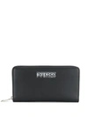 GIVENCHY GIVENCHY LOGO ZIP-AROUND WALLET - 黑色