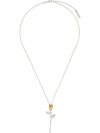 AMBUSH AMBUSH ROSE CHARM NECKLACE - 银色