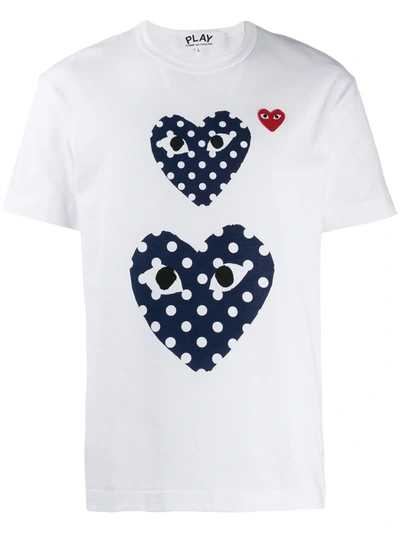 COMME DES GARÇONS PLAY HEART PRINT T-SHIRT