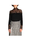 ERMANNO SCERVINO SWEATER WITH LONG SLEEVES AND LACE INSERTS,11034838
