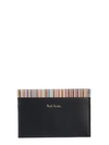 PAUL SMITH CARD HOLDER WITH STRIPE SIGNATURE,167950