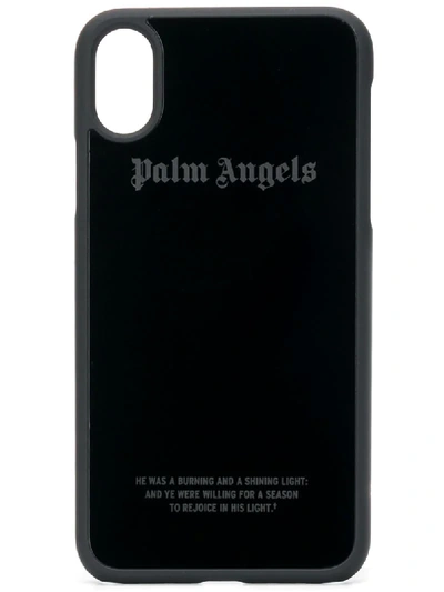 Palm Angels Logo Iphone X Case In Black