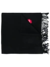 DSQUARED2 EMBROIDERED LOGO SCARF