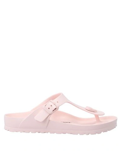 Birkenstock Flip Flops In Light Pink