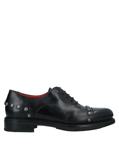 Santoni Laced Shoes In Black