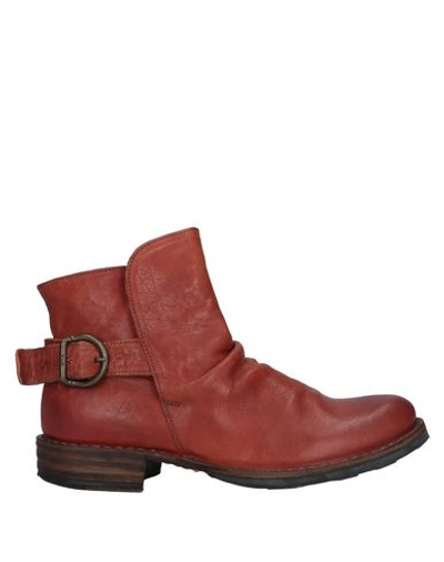 Fiorentini + Baker Ankle Boot In Brick Red