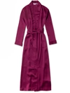 DEREK ROSE DEREK ROSE WOMEN'S FULL LENGTH DRESSING GOWN BAILEY PURE SILK SATIN BERRY,1259-BAIL001BER
