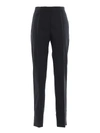 BURBERRY SILK BAND WOOL TROUSERS