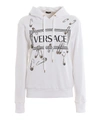 VERSACE 90S VINTAGE LOGO AND SAFETY PIN HOODIE
