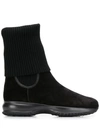 Hogan Interactive Ankle Boots In Black