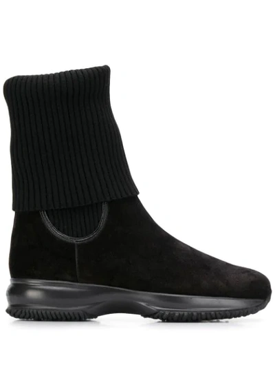 Hogan Interactive Ankle Boots In Black