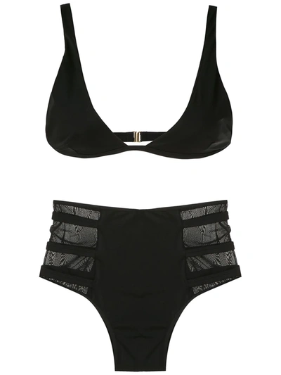 Brigitte Hot Trousers Bikini Set In Black