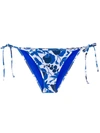 LA DOUBLEJ PRINTED TRIANGLE BIKINI TOP