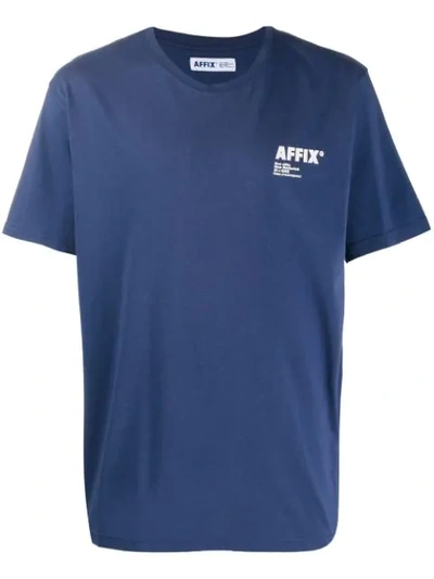 Affix Printed Logo T-shirt - 蓝色 In Blue