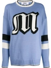 MSGM OVERSIZED LOGO KNITTED SWEATER