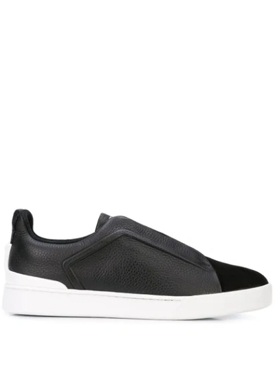 Ermenegildo Zegna Slip-on Trainer In Black